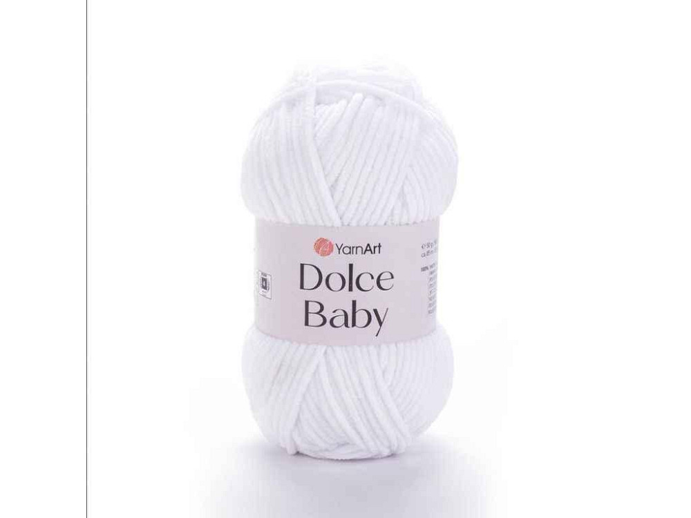 Пряжа Dolce Baby білий 100% мікрополіестр 85м 50г 5шт/уп 741-White ТМ YarnArt Київ - фото 1