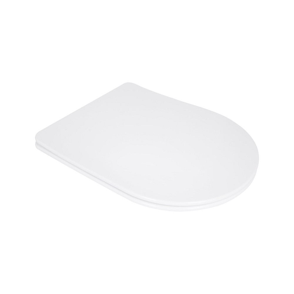 Сидіння для унітаза Qtap (Evia, Arvin, Leo 630) 410x330x22 мм, White, з мікроліфтом, Slim Duroplast, Quick Release QTSC179W49264 Київ - фото 1