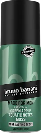 Bruno banani Deospray Made For Men Green Apple Aquatic Notes Moss 150 ml Бруно Банані Дезодорант-спрей Зелене яблуко Львів