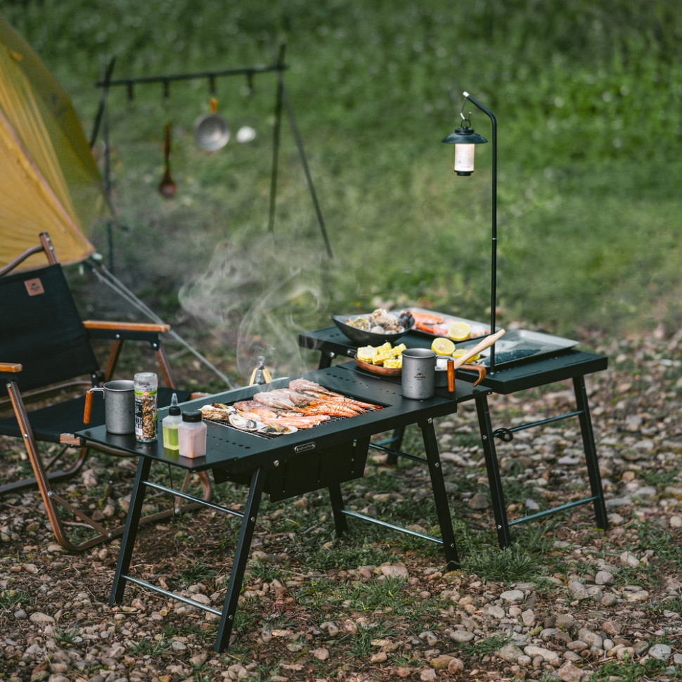 Стіл для барбекю сталевий Naturehike CNK2350CF018, чорний Київ - фото 6
