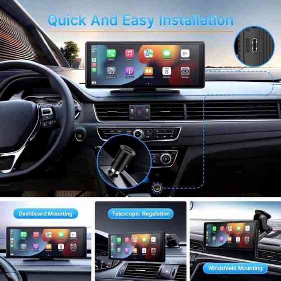 Автомобільний мультимедіа монітор 10.26'' T26D (1 камера) Auto CarPlay Bluetooth FM Вінниця