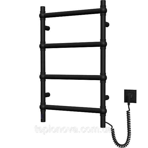 Сушарка для рушників неіржавка електрична Navin Retro 500х800 Sensor права, чорний муар Чернівці