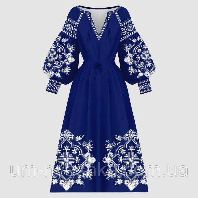Жіноча сукня з узором Нарциси на синьому Кривий Ріг - фото 8