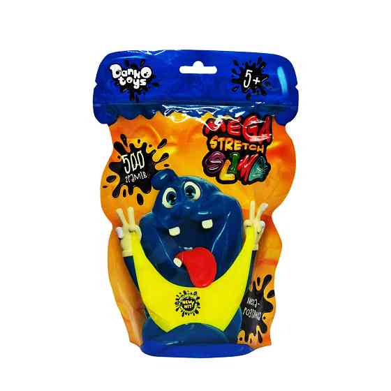 Лізун-антистрес "Mega Stretch Slime" SLM-12-01U 500 гр Жовтий Вінниця
