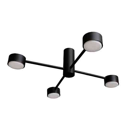 Люстра потолочная MSK Electric Copter на четыре круглых плафона под лампы GX53  NL 8041-4 BK черная Одесса