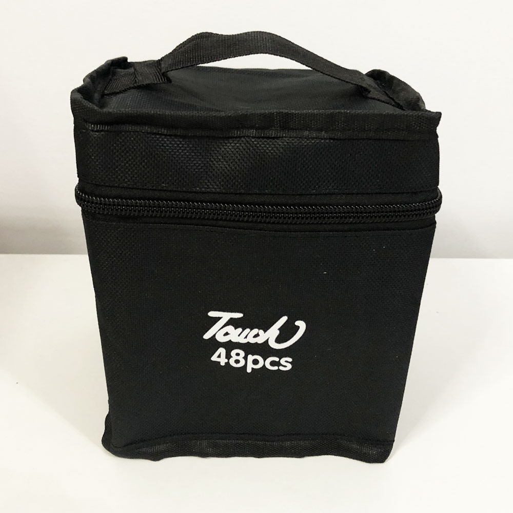 Маркери в чорній сумці Touch 48 шт, Кольорові маркери для малювання на папері, Набір художній набір GS-63 Львів - фото 2