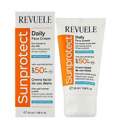 Солнцезащитный крем для лица и тела увлажняющий SPF50+ Revuele 50 мл Винница