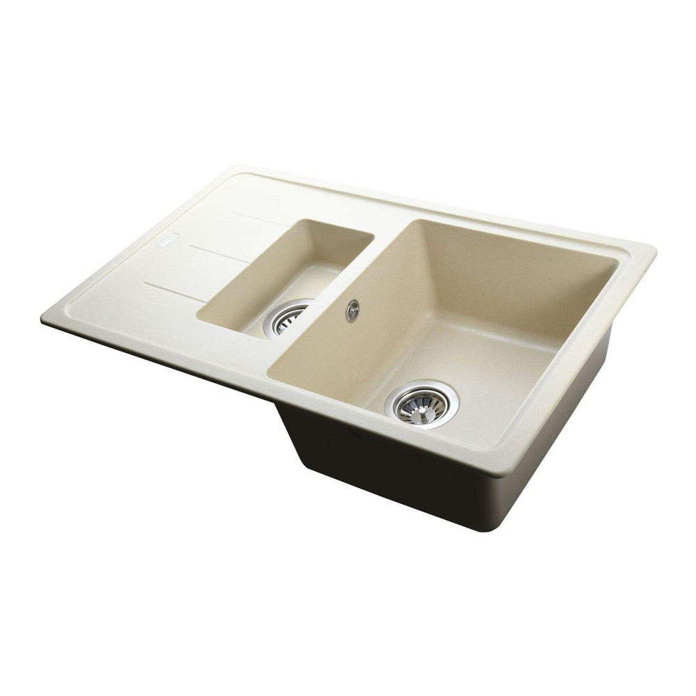 Гранитная мойка Globus Lux IZEO слоновая кость 780х500мм (000019449) Киев - изображение 4