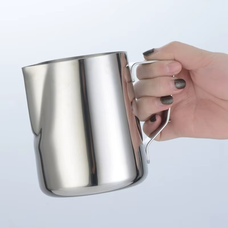 Молочник для спінювання молока пітчер з нержавіючої сталі, 600 мл, піноутворювач для еспресо-капучино, латте Кам'янець-Подільський - фото 10