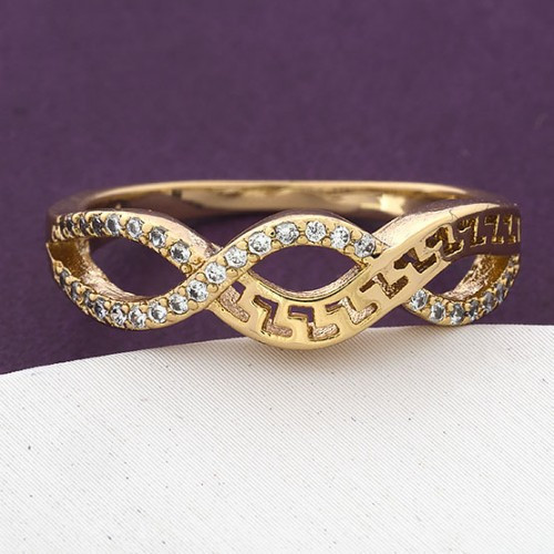 Кольцо 17 размер Xuping с камнями 18К Киев - изображение 1