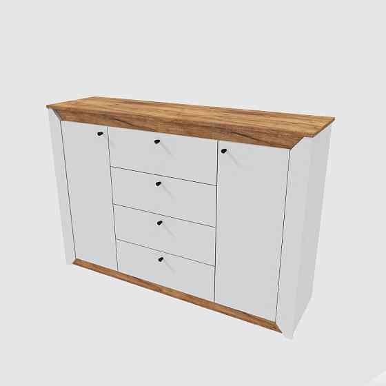 Комод в спальню Эверест Нордик-1400 140х38х95 см Белый + Дуб крафт золотой (DTM-5531) Днепр