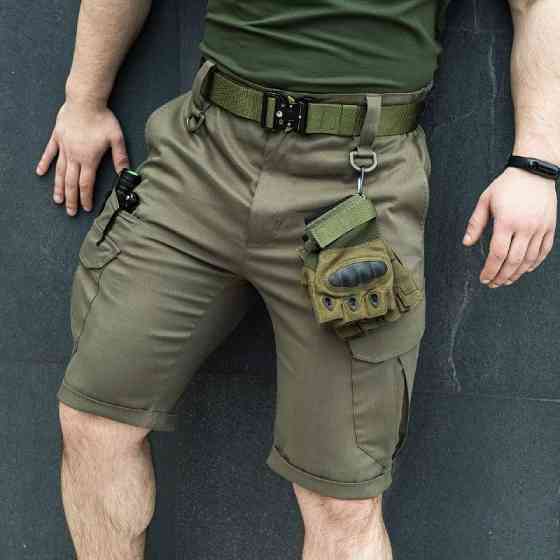 Тактичні шорти чоловічі армійські, військові шорти Pobedov Tactical B2 хакі Одеса