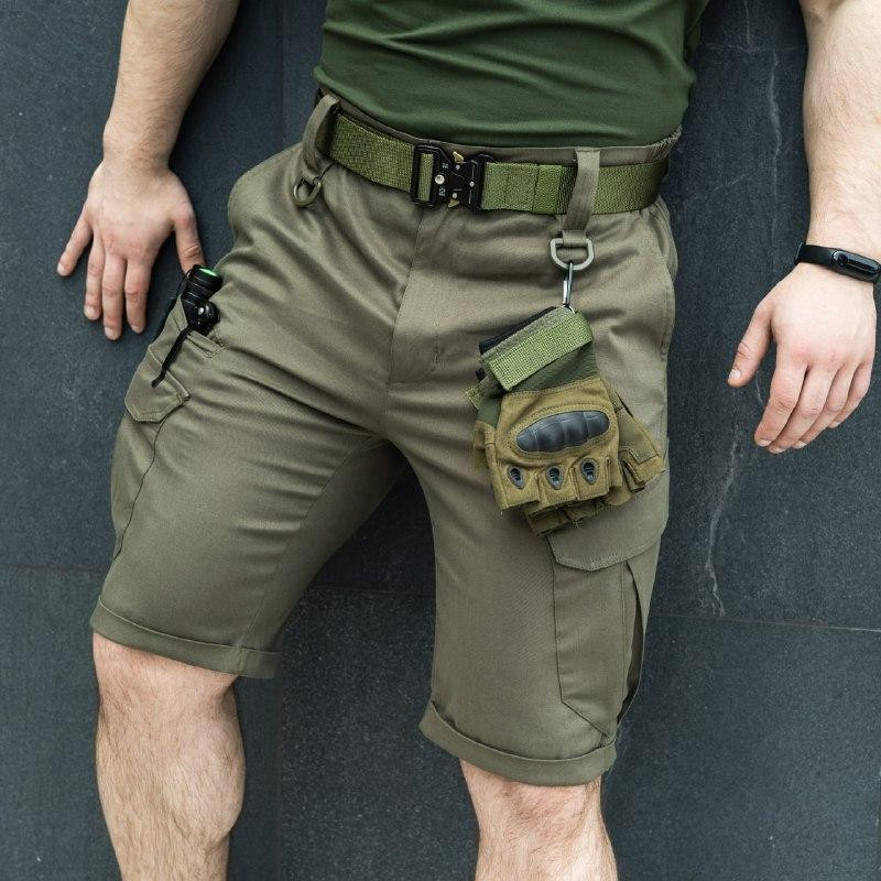 Тактические шорты мужские армейские, военные шорты Pobedov Tactical B2 хаки Одесса - изображение 2