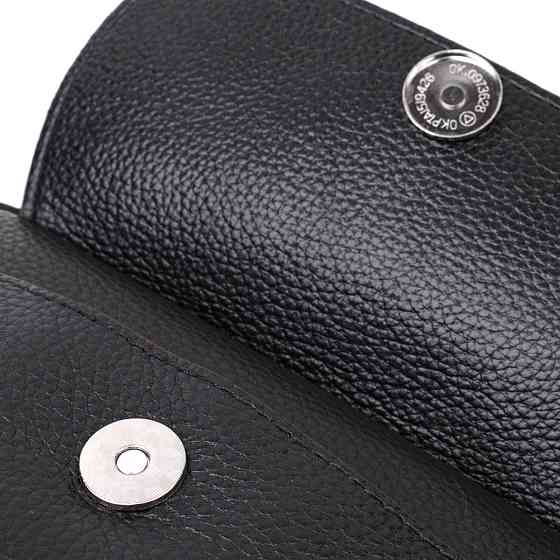 Кожаная маленькая повседневная сумка для женщин Vintage 22324 Черная Киев