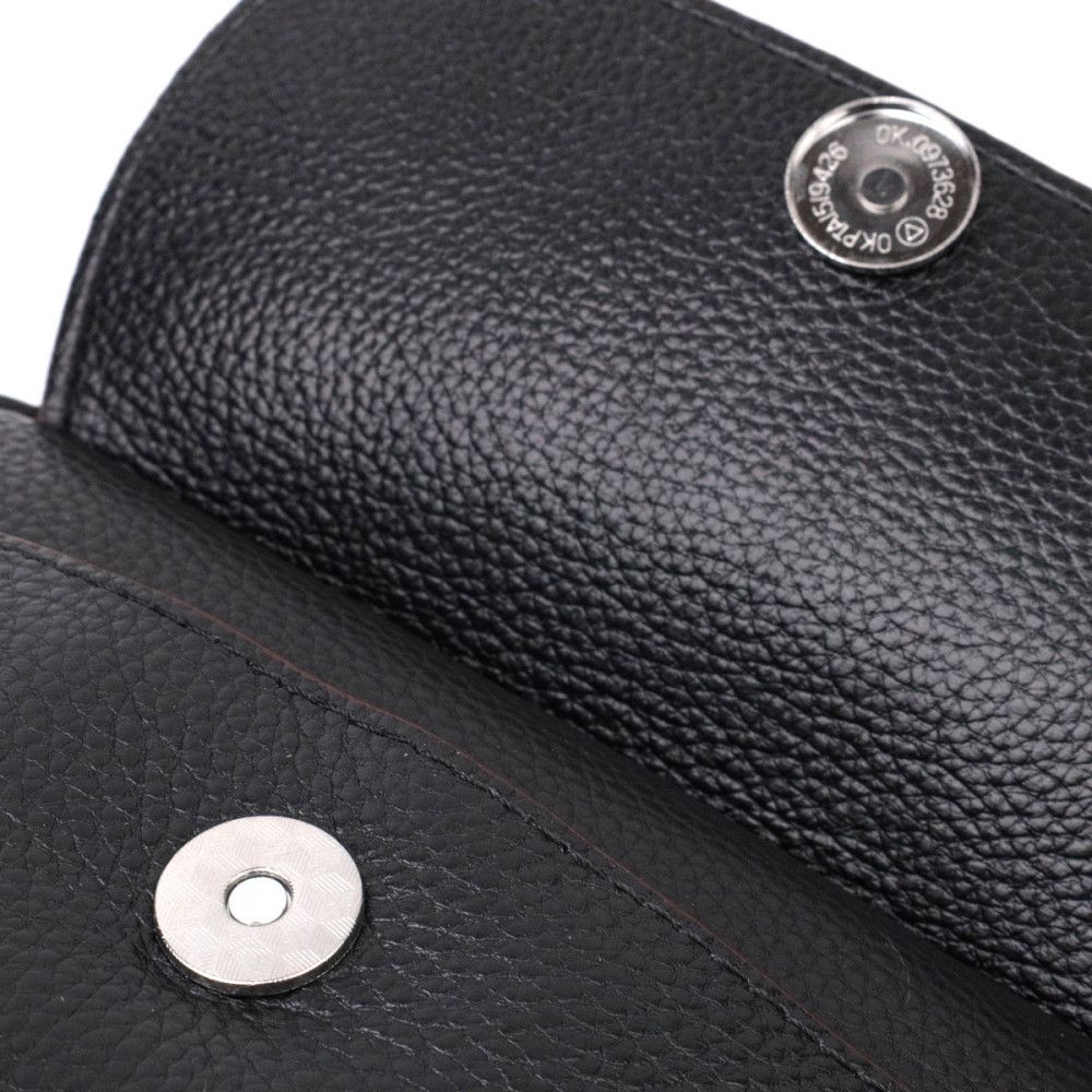 Кожаная маленькая повседневная сумка для женщин Vintage 22324 Черная Киев - изображение 6