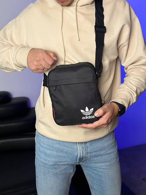 Барстека Adidas, Мужская сумка через плечо Текстильная барсетка на три отделенияMasterSem Киев - изображение 2