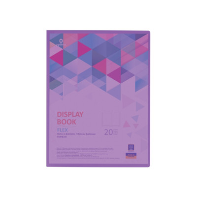 Папка с файлами Optima А4 с 20 файлами "FLEX", фиолетовая (O32122-12) Винница - изображение 1