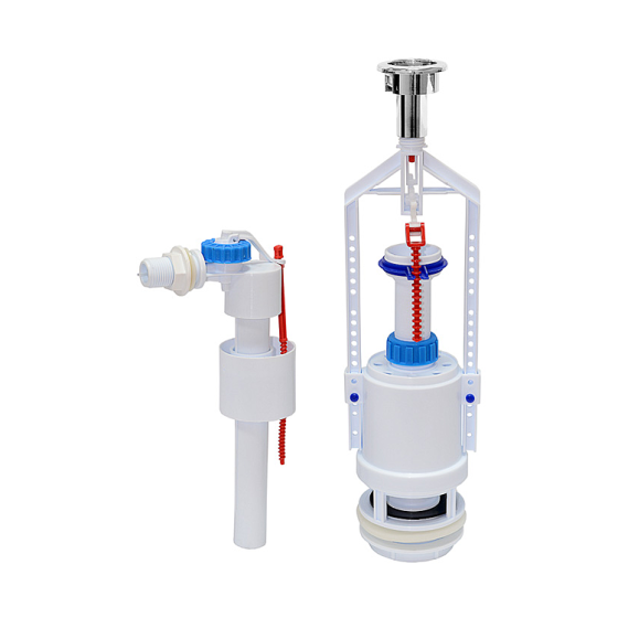 Арматура для бачка унітазу бокова подача 1/2 кнопка АБК-02с SoloPlast Харків