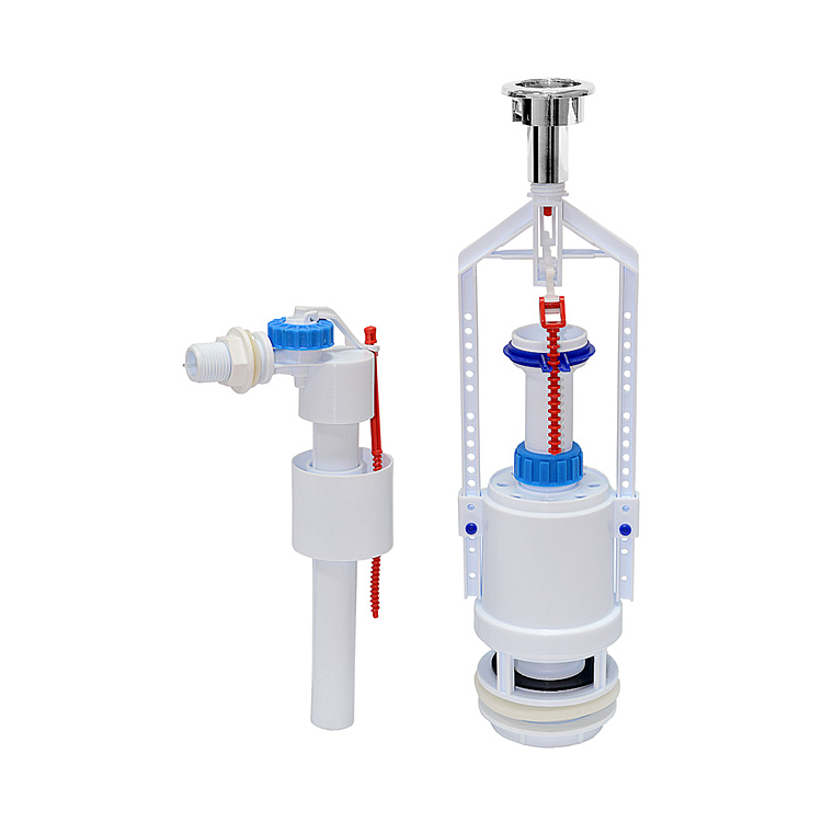 Арматура для бачка унітазу бокова подача 1/2 кнопка АБК-02с SoloPlast Харків - фото 1