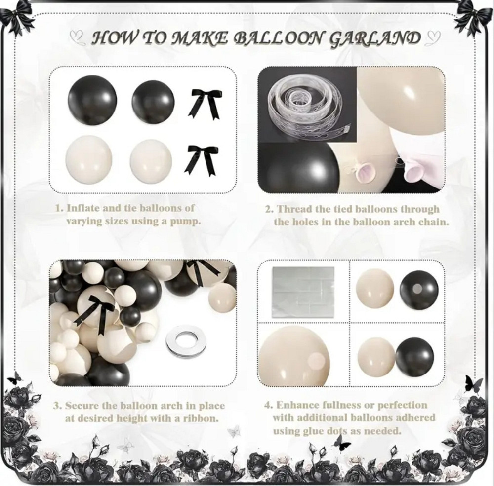 Набір для фотозони лате-чорний 133 Київ - фото 4