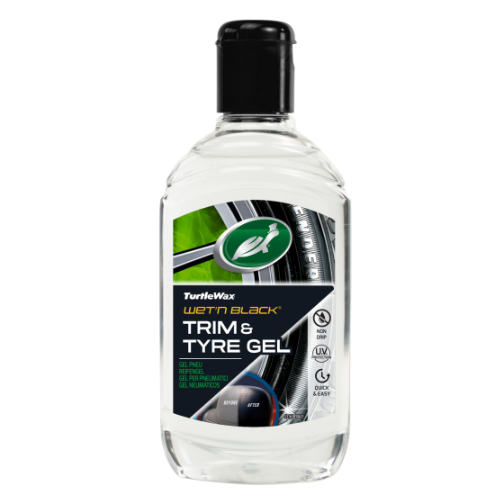 TURTLE WAX 53165 — Поліроль-гель для чорніння шин і пластику Wet-n-Black 300 мл | Глибокий чорний блиск та захист Ковель
