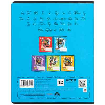 Тетрадь Kite Ninja Turtles, 12 листов, линия (NT24-234) Винница