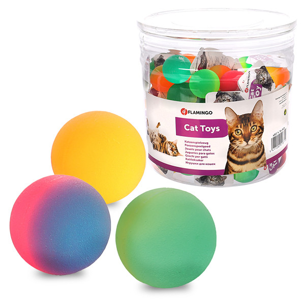 Flamingo Bounce Ball ФЛАМИНГО БАУНЗ БОЛЛ игрушка для кошек, мяч попрыгун, латекс Киев - изображение 4