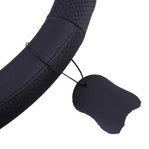 Чохол на кермо VLOD-L281 BK L чорний з штучної шкіри з перфорацією без оздоблення Харків - фото 5