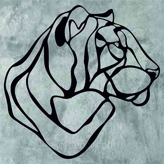 Декоративное настенное Панно «Тигр» Декор на стену 70*70 см, Черный Киев