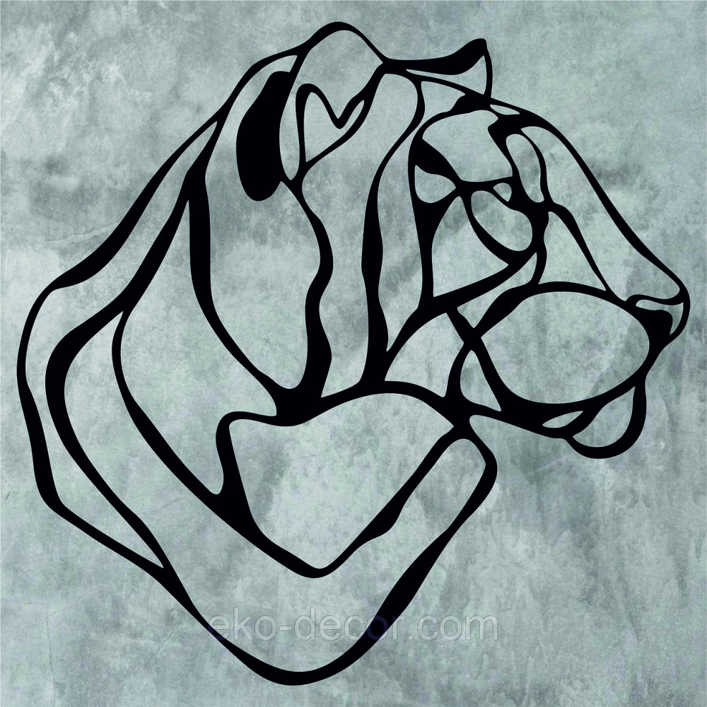 Декоративное настенное Панно «Тигр» Декор на стену 70*70 см, Черный Киев - изображение 4