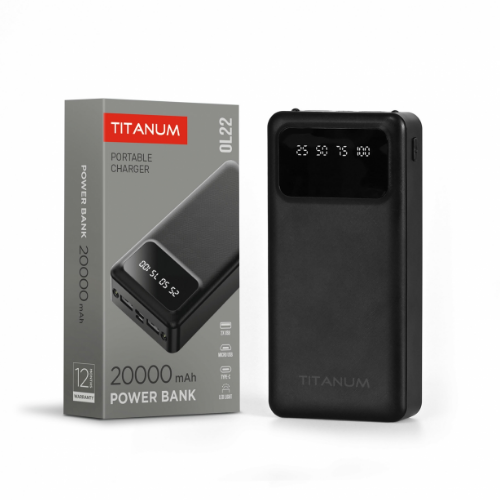 Павербанк 20000 mAh Titanum TPB-OL22 Black чорний Житомир