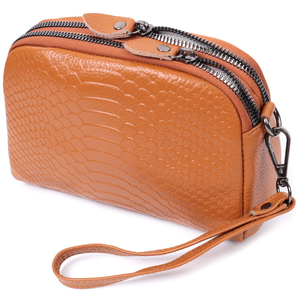 Небольшая сумка для женщин на два отделения из натуральной кожи Vintage 22800 Рыжий Киев - изображение 1