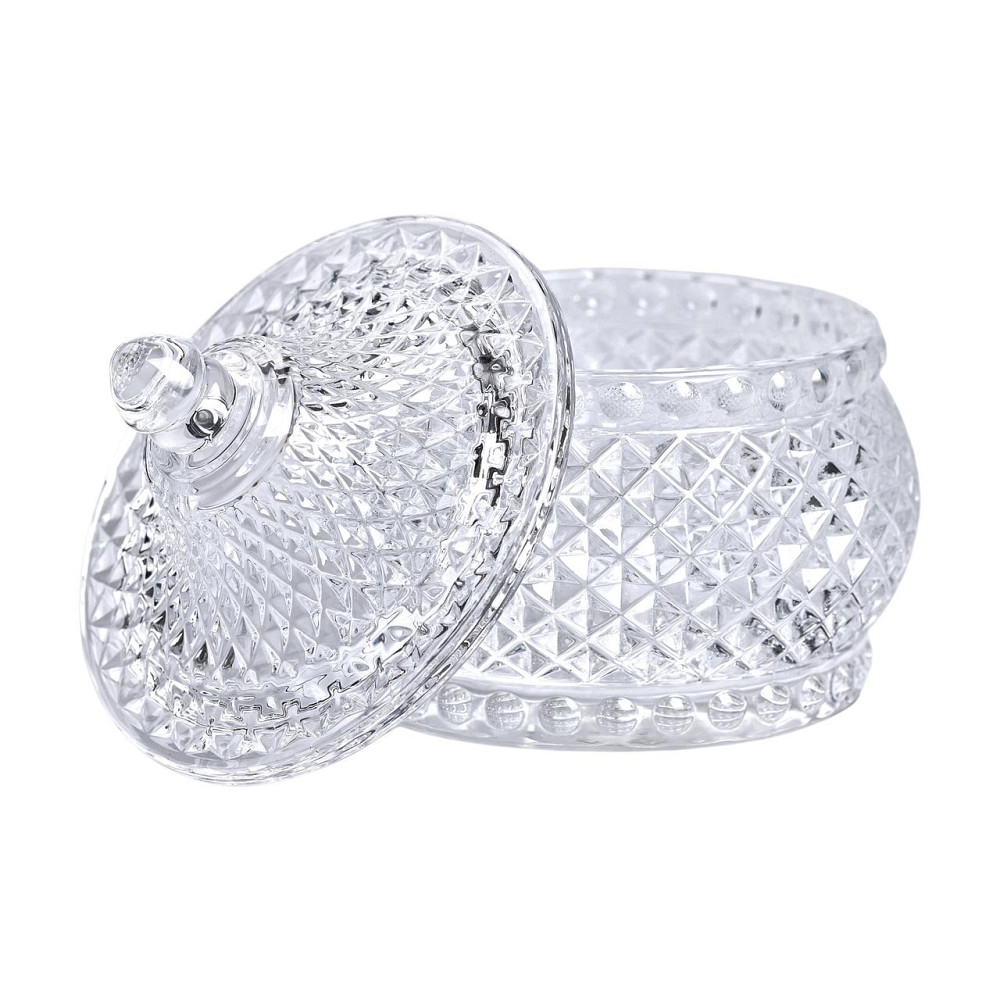 Yiwu Цукерниця скляна з кришкою Ø 8 см кругла HP-YH-4 Киев - изображение 4