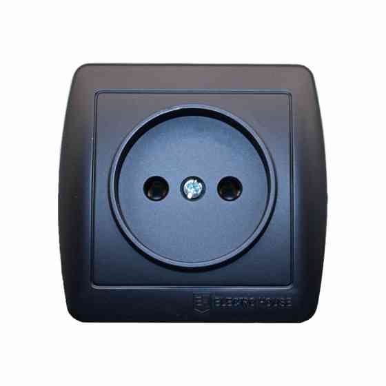 Розетка без заземления 16А, Acura графит Днепр