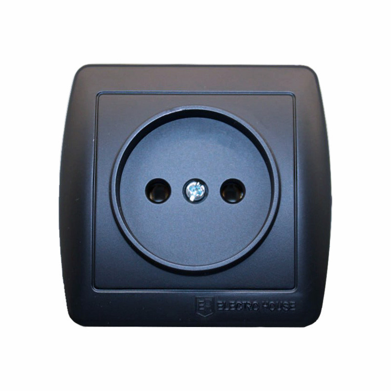 Розетка без заземления 16А, Acura графит Днепр - изображение 1