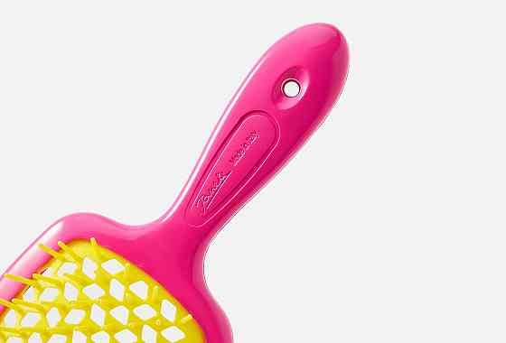 Гребінець SMALL SUPER BRUSH Рожевий з жовтим Janeke Вінниця