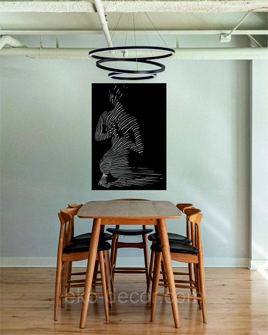Декоративне настінне Панно «Жіноче тіло», Декор на стіну 110*76 см, Чорний Київ - фото 5
