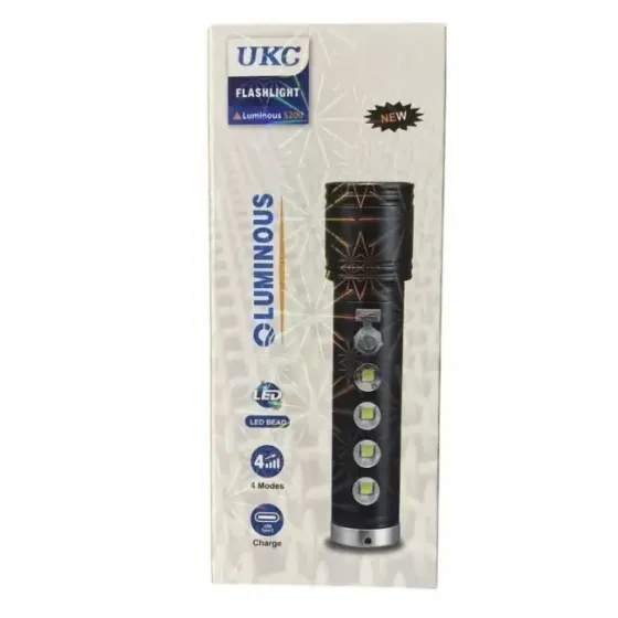 Фонарь ручной S200 аккумуляторный LED Type-C UKC компактный туристический мощный Одесса