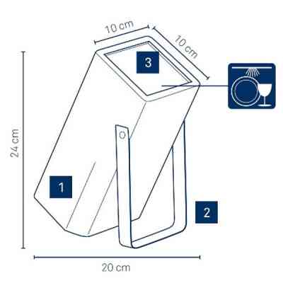 Подставка для ножей Kela Kiril чорна 24 см (11284) Винница