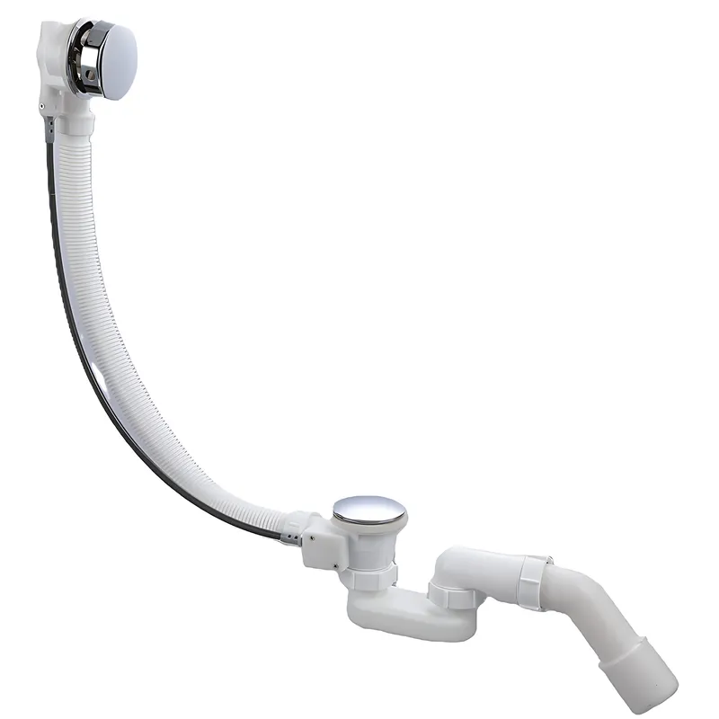 Напівавтоматичний сифон для ванни Koer BD-04-01 з переливом і хромованим оздобленням, без ревізії, 1 1/2''' (KR54) Харків - фото 1