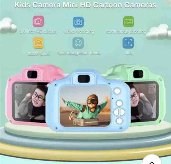 Дитяча фотокамера, перший фотоапарат для дитини, колір блакитний, без карти пам'яті Київ