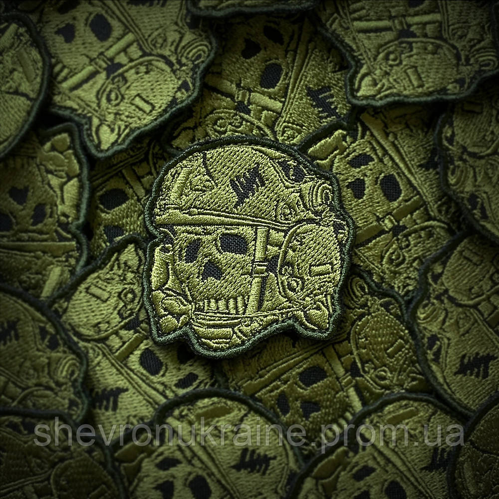 Шеврон Адамова голова (Форма контурная. На липучке) Размер 6x5.5см Киев - изображение 1