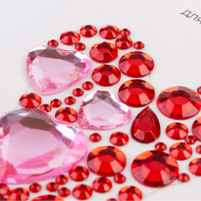 Набор для творчества Santi Серце червоне, аплікація зі страз самоклеючих, 6х10 см (743027) Винница - изображение 2