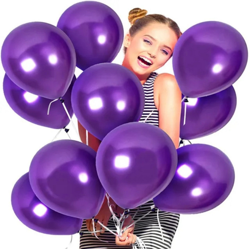 Кульки латексні хром фіолетовий 12'' 30см Київ - фото 1