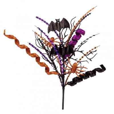Декоративная ветвь YES! Fun Хэллоуин Bat 38 см, глиттер (974301) Винница