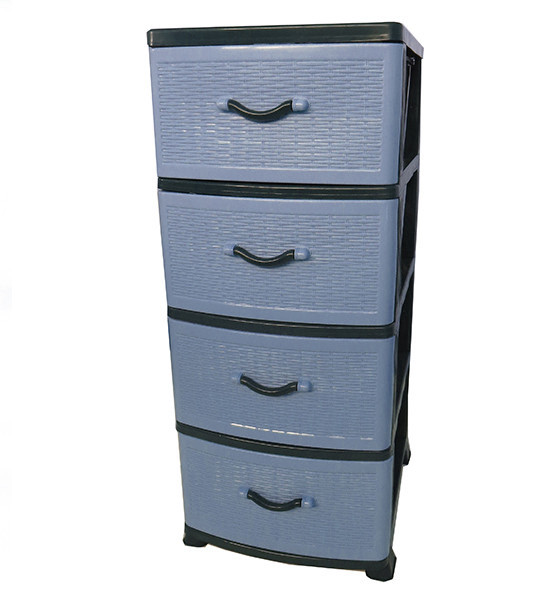 Комод пластиковий Efe Plastics 4 ящики 90х46х38, ротанг, сірий. Ефе пластик.. Одеса - фото 1