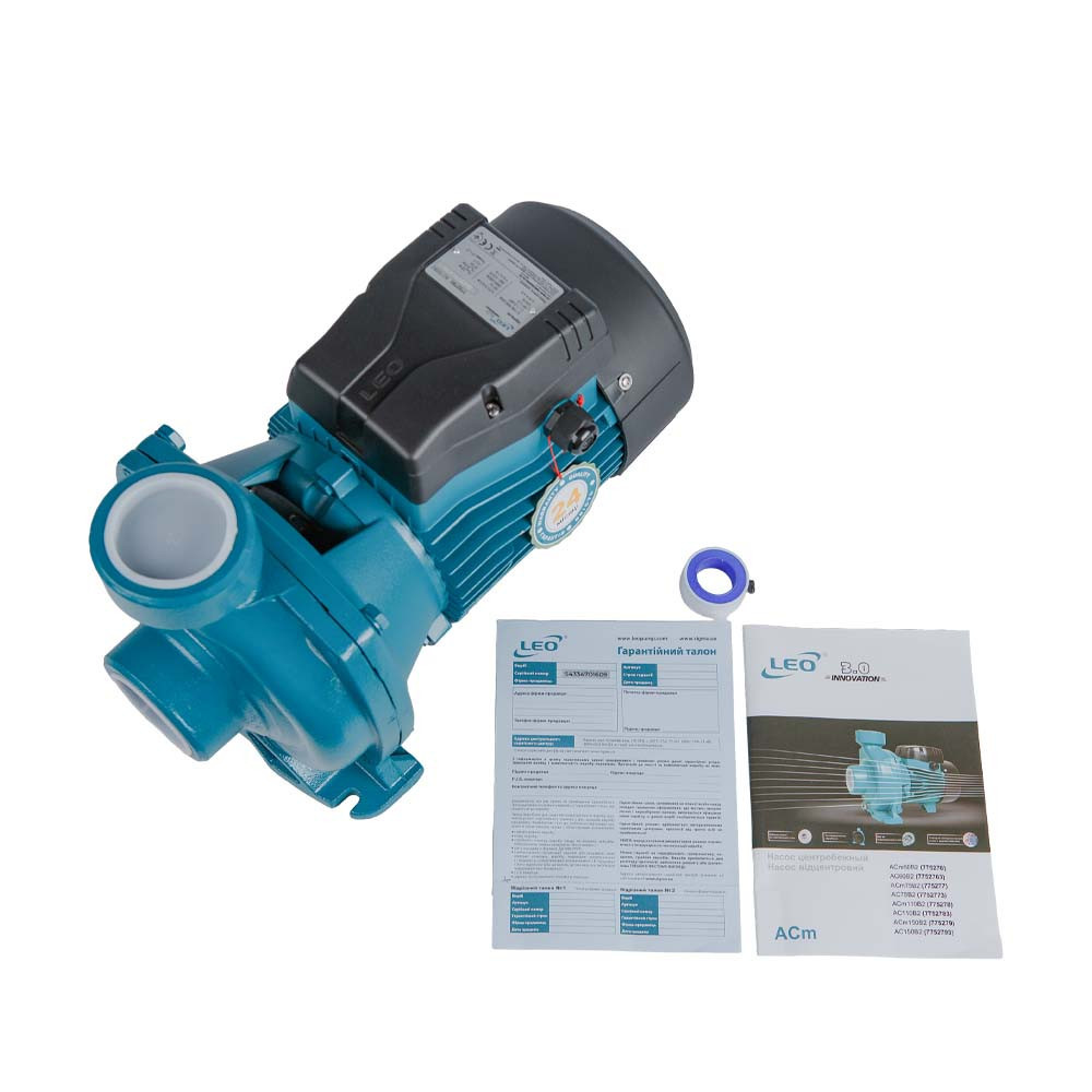 Насос центробежный 1.1кВт Hmax 19.5м Qmax 500л/мин 2