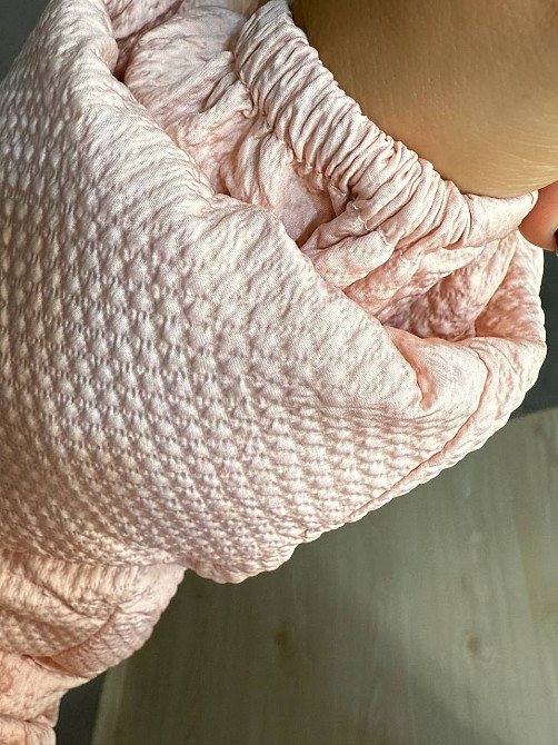 Куртка жіноча Lady Yep 10039 вафельна пуффер оверсайз з капюшоном пудра, пудра, 42 Київ - фото 14