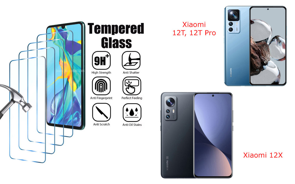 Захисне скло ArmorGlass для Xiaomi 12T, 12T Pro, 12X – стійке до подряпин та ударів Київ - фото 1