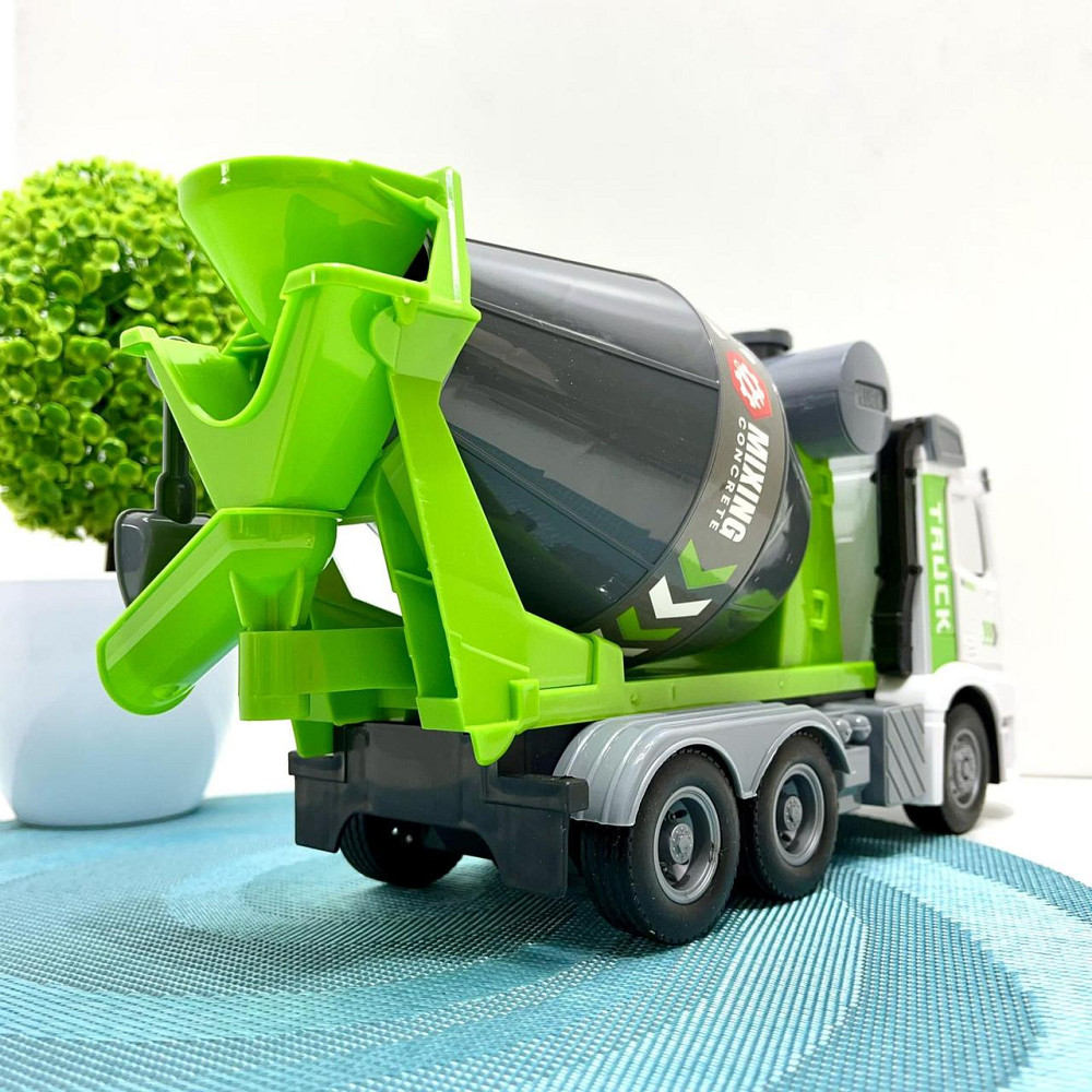 Спецтехніка Бетонозмішувач світло звук рухомі деталі масштаб 1:16 Зелений (ZH 812-1) Чернігів - фото 10